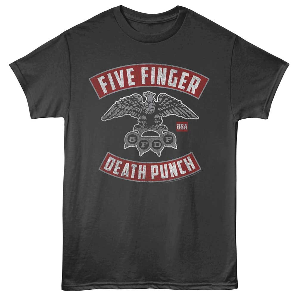 Smoke gray Five Finger Death Punch t-shirt featuring Five Finger Death Punch Eagle Knuckles design
