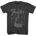 Smoke gray Fender t-shirt featuring Fender American Vintage design