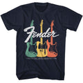 Navy Fender t-shirt featuring Fender Electric Instruments design