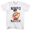 White Final Fight t-shirt featuring Final Fight Ninja Skills Guy design