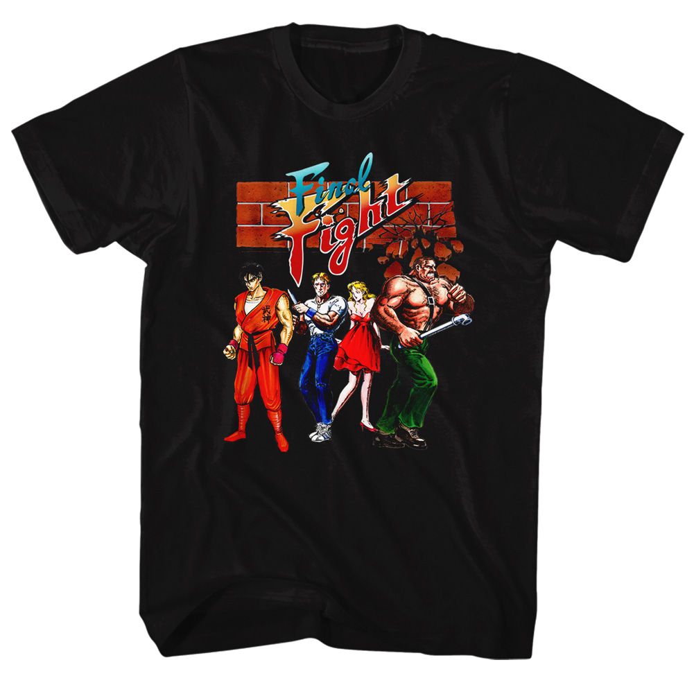 Black Final Fight t-shirt featuring Final Fight Mad Gear Gang design