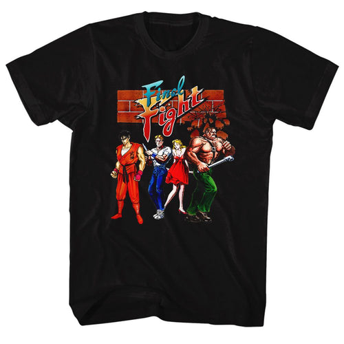 Black Final Fight t-shirt featuring Final Fight Mad Gear Gang design