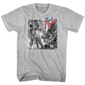 Gray heather Final Fight t-shirt featuring Final Fight Black And White Fight design