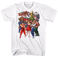 White Final Fight t-shirt featuring Final Fight Group Shot design