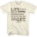 Natural Forrest Gump t-shirt featuring Forrest Gump Box Of Chocolates design