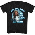 Black Forrest Gump t-shirt featuring Forrest Gump Got No Legs Lt Dan design