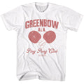 White Forrest Gump t-shirt featuring Forrest Gump Greenbow Ping Pong design