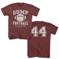Vintage maroon heather Forrest Gump t-shirt featuring Forrest Gump Football Alabama design