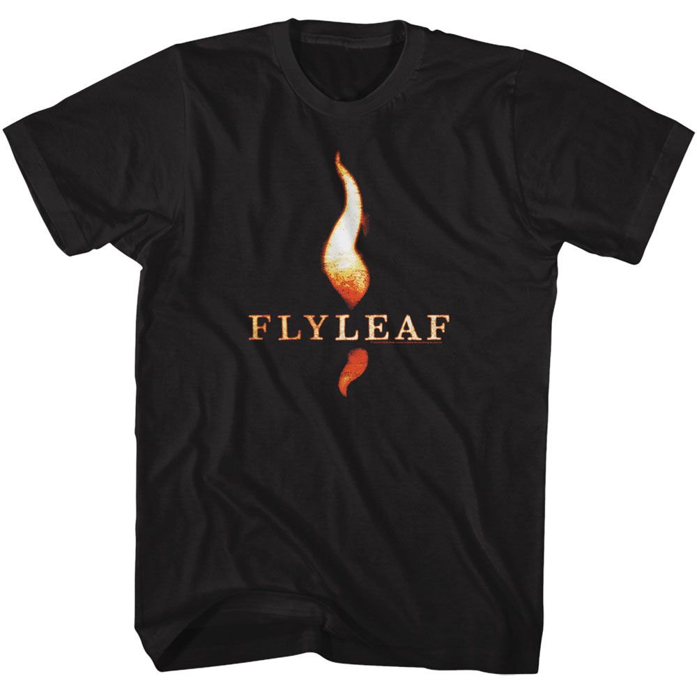 Black Flyleaf t-shirt featuring Flyleaf Flame Logo design