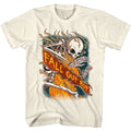 Natural Fall Out Boy t-shirt featuring Fall Out Boy Fire Skeleton design