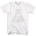 White Fall Out Boy t-shirt featuring Fall Out Boy Triangle Crown Logo design