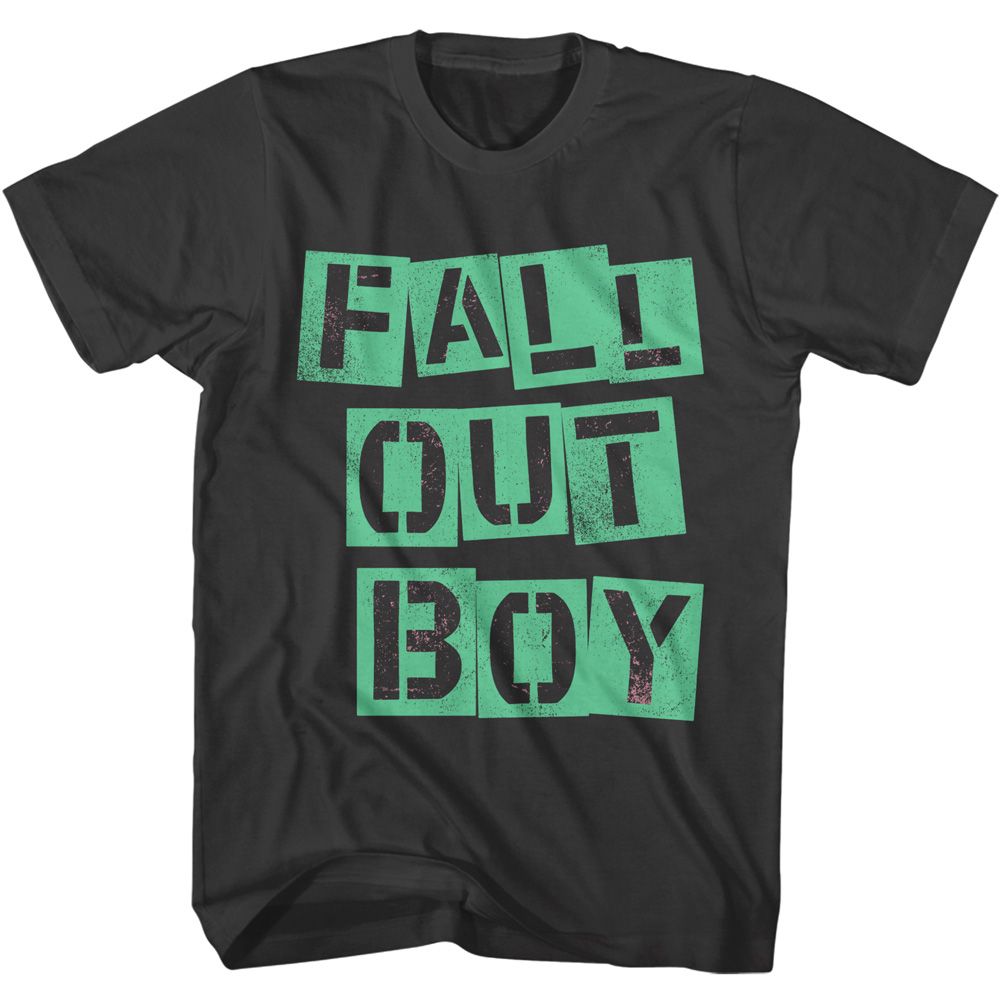 Smoke gray Fall Out Boy t-shirt featuring Fall Out Boy FOB Cutout Logo design