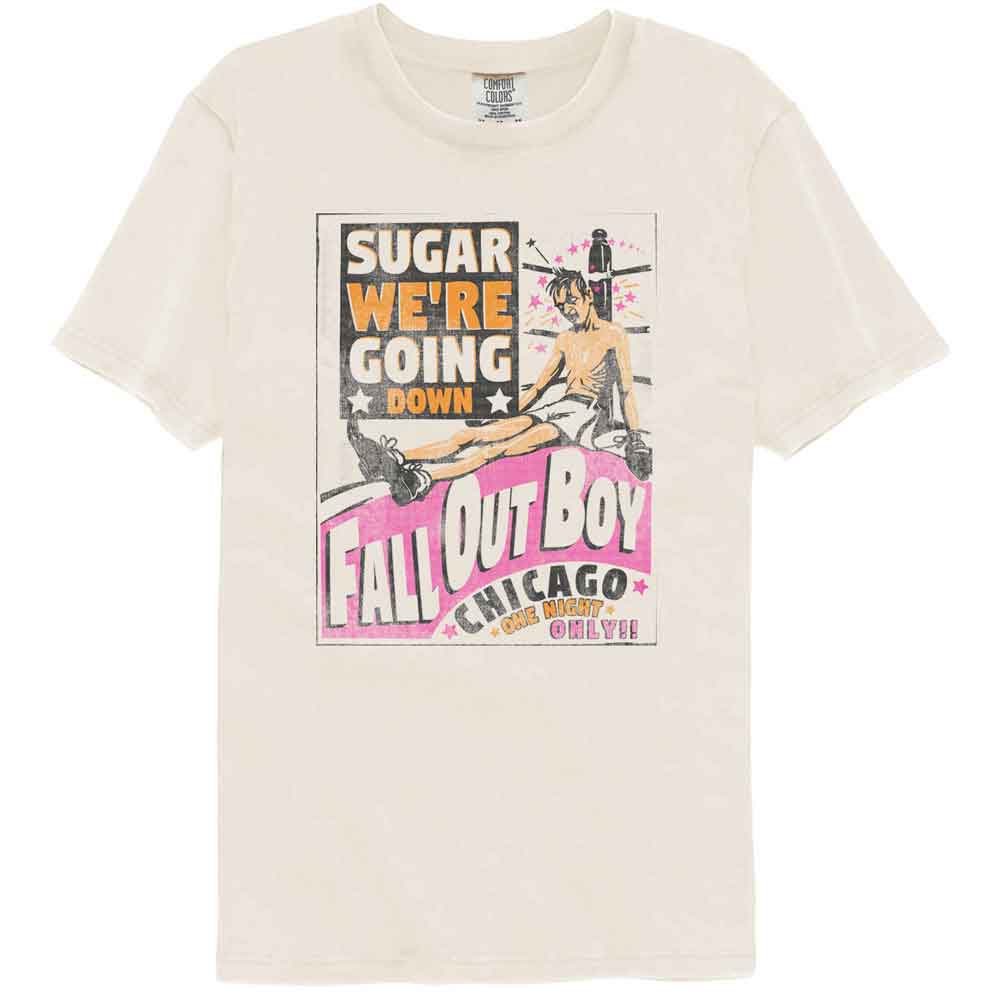 Fall Out Boy Comfort Colors T-Shirt - Fob Sugar Were Going Down Lyrics