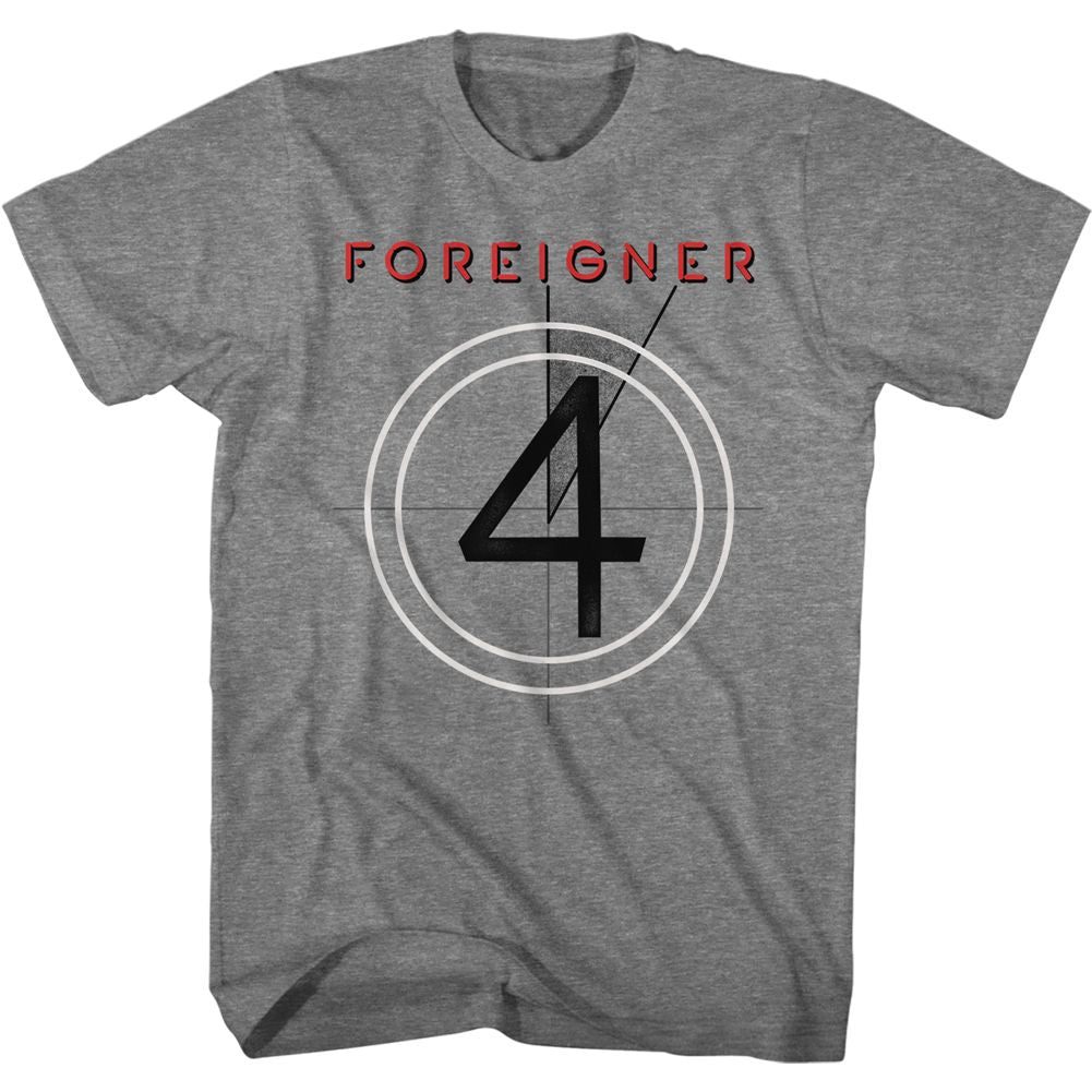 Graphite heather Foreigner t-shirt featuring Foreigner 4 1981 album design