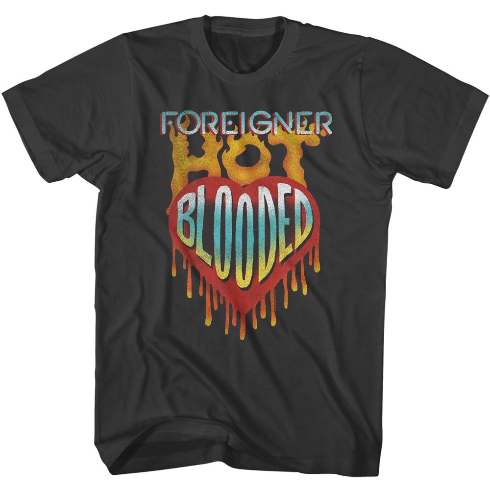 Smoke gray Foreigner t-shirt featuring Foreigner Hot Blooded 1978 design