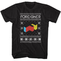 Black Foreigner t-shirt featuring Foreigner F Logo Christmas Sweater design