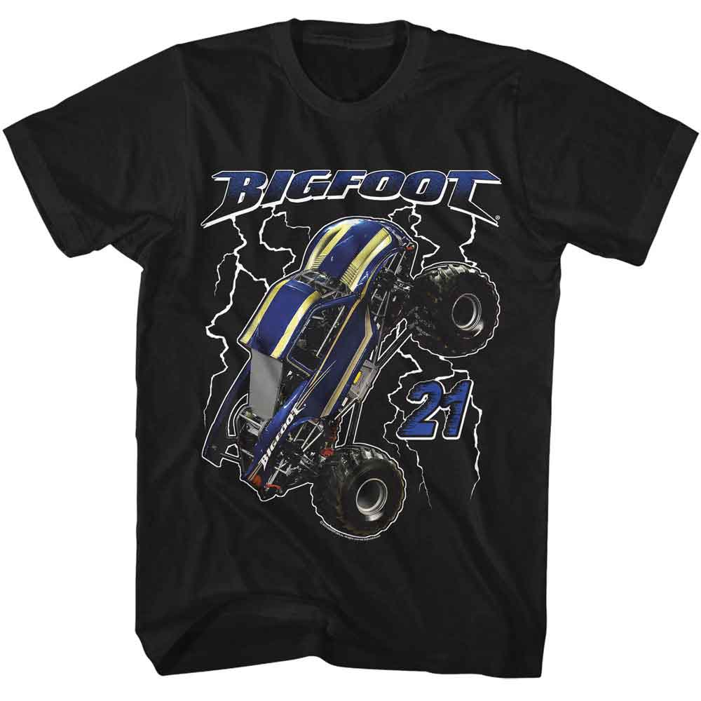 Black Bigfoot t-shirt featuring Bigfoot BF21 design