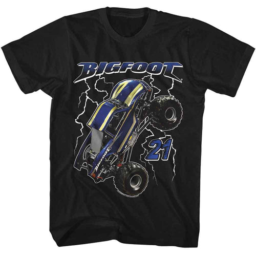 Black Bigfoot t-shirt featuring Bigfoot BF21 design