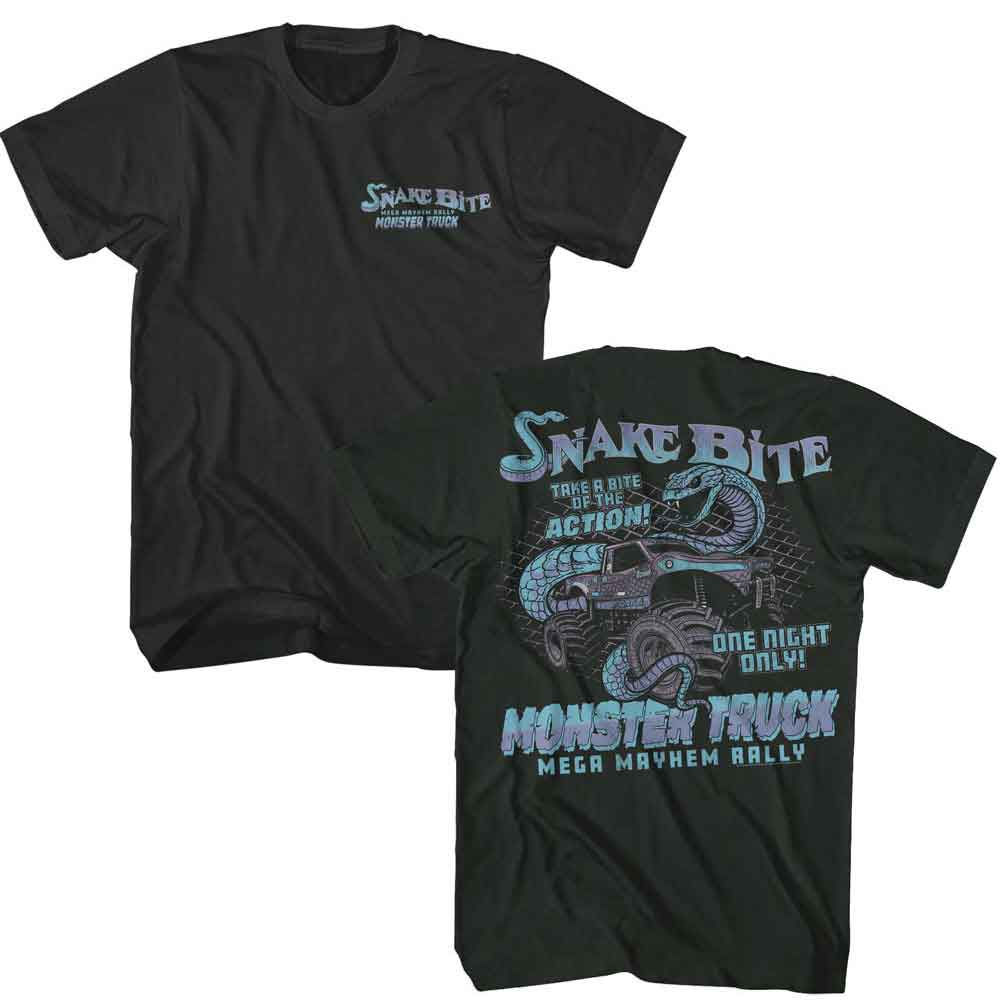 Smoke gray Bigfoot t-shirt featuring Bigfoot Oversized Snake Bite front and back design