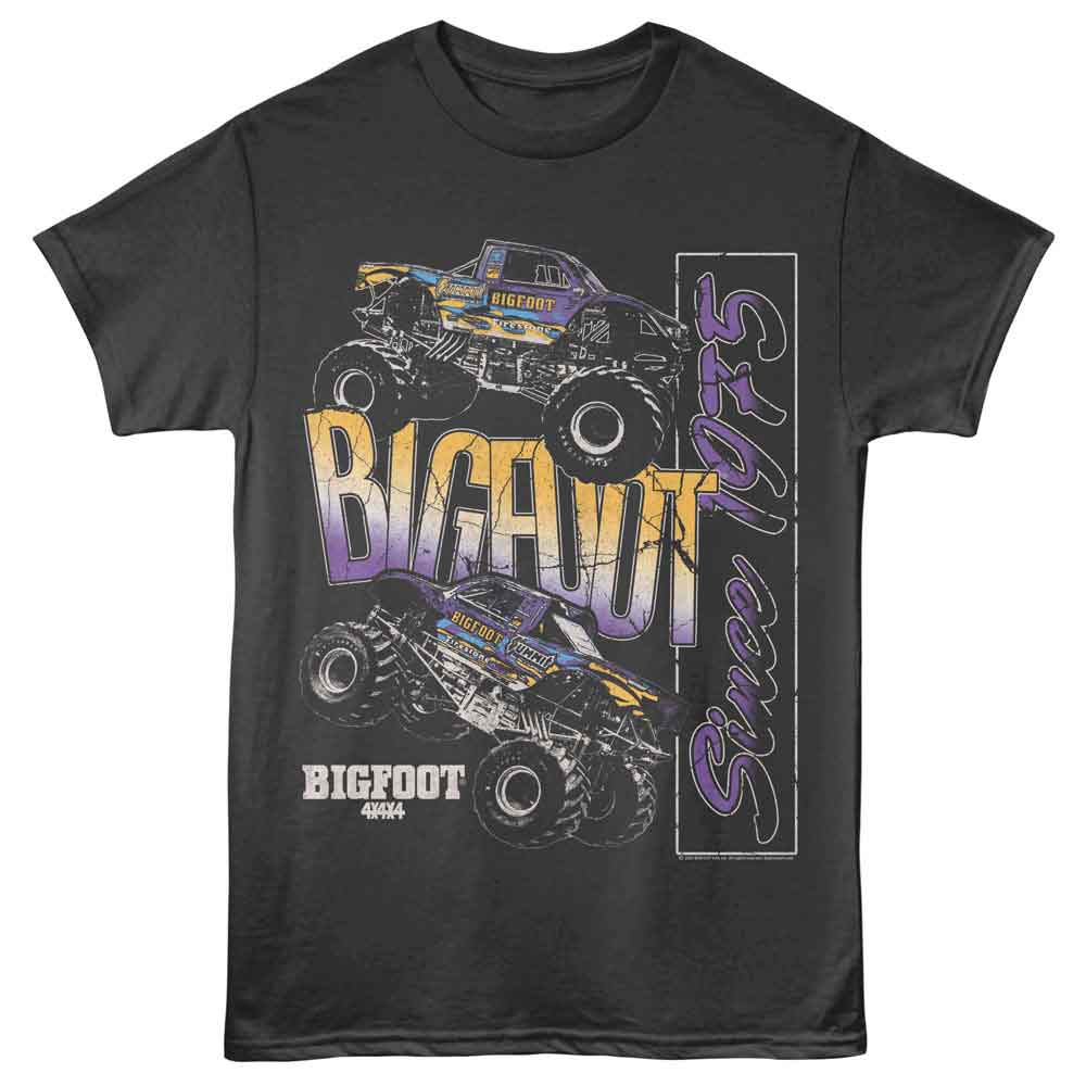 Smoke gray Bigfoot t-shirt featuring Bigfoot Two Angles design
