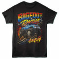 Black Bigfoot t-shirt featuring a Gradient Racing design