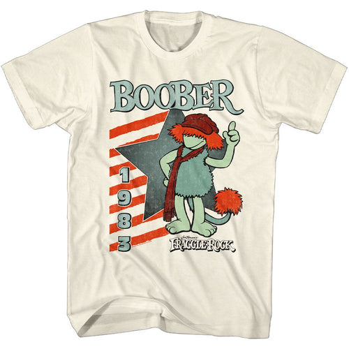 Natural Fraggle Rock t-shirt featuring Fraggle Rock Boober Star design