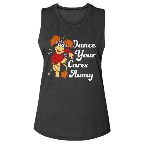 Fraggle Rock Ladies Muscle Tank - Dance Your Cares Away