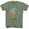 Military green heather Fraggle Rock t-shirt featuring Fraggle Rock Save The Planet design