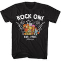 Black Fraggle Rock t-shirt featuring Fraggle Rock Guitars And Stars design