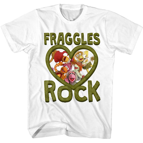 White Fraggle Rock t-shirt featuring Fraggle Rock Fraggles Rock design