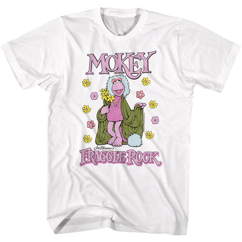 White Fraggle Rock t-shirt featuring Fraggle Rock Mokey design