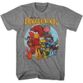 Graphite heather Fraggle Rock t-shirt featuring Fraggle Rock Drawn Fraggles design