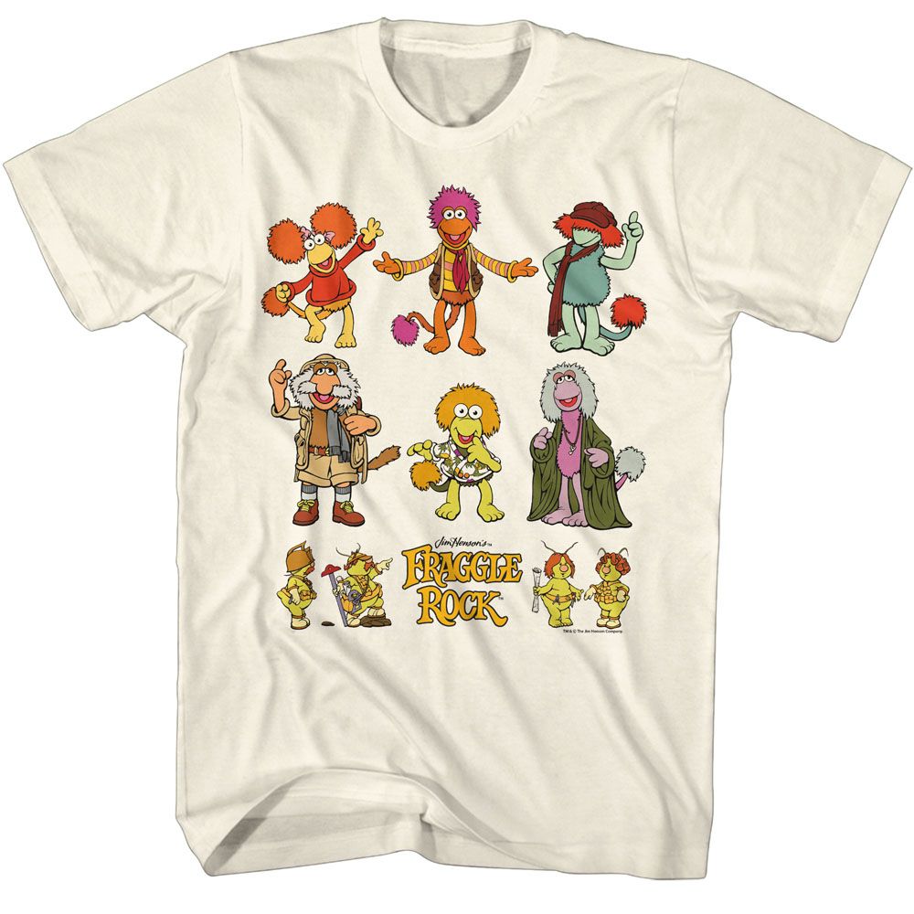 Natural Fraggle Rock t-shirt featuring Fraggle Rock Multiple Characters design