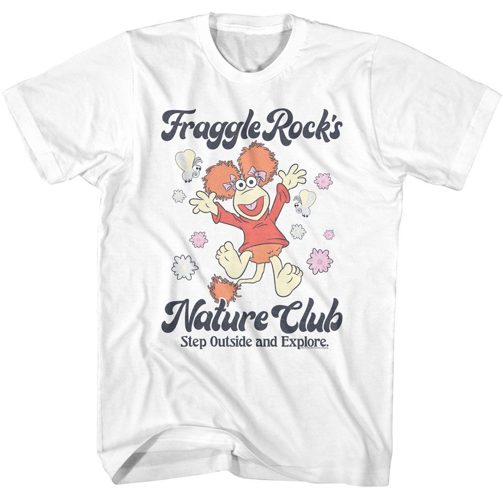 White Fraggle Rock t-shirt featuring Fraggle Rock Nature Club design
