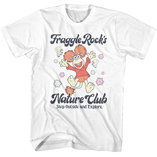 White Fraggle Rock t-shirt featuring Fraggle Rock Nature Club design