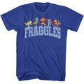 Royal blue Fraggle Rock t-shirt featuring Fraggle Rock Collegiate With Characters design