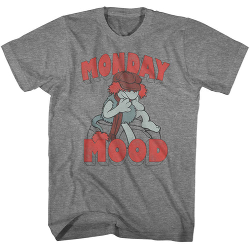 Graphite heather Fraggle Rock t-shirt featuring Fraggle Rock Monday Mood design