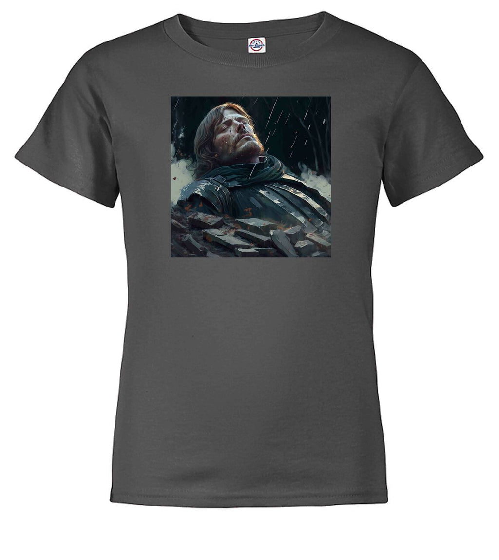 Charcoal Fallen Hero Fantasy Youth/Toddler T-Shirt