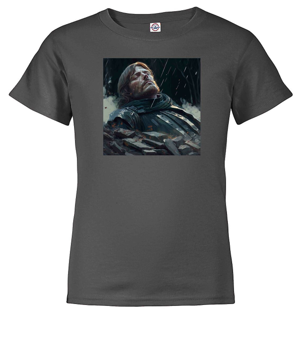 Charcoal Fallen Hero Fantasy Youth/Toddler T-Shirt