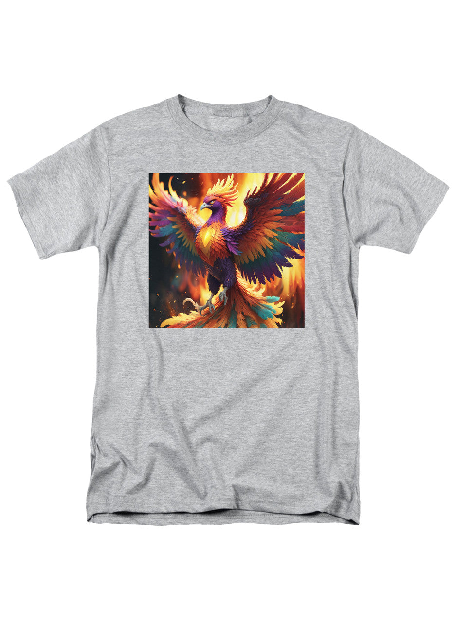 Gray Fiery Phoenix T-Shirt