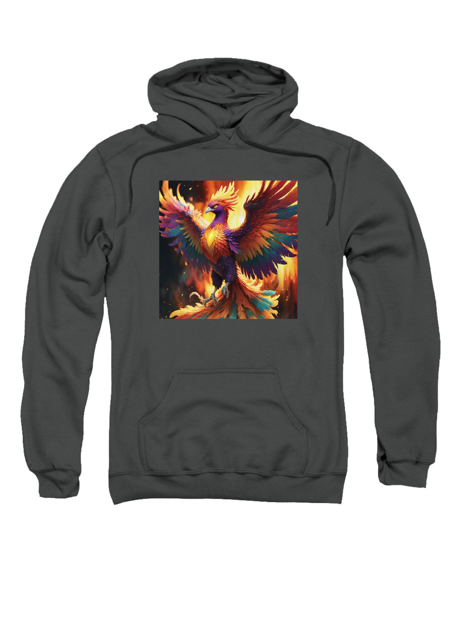 Charcoal Fiery Phoenix Hoodie