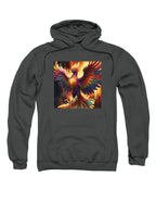 Charcoal Fiery Phoenix Hoodie