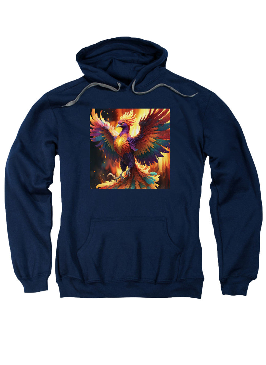Navy Fiery Phoenix Hoodie