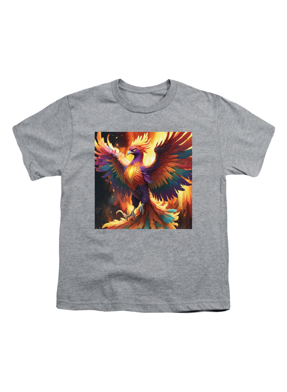 Gray Fiery Phoenix Youth/Toddler T-Shirt