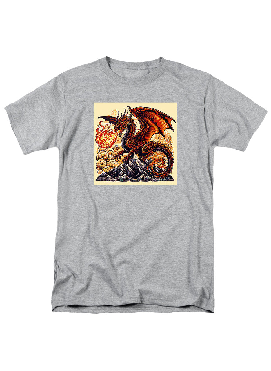 Gray Fire Dragon T-Shirt