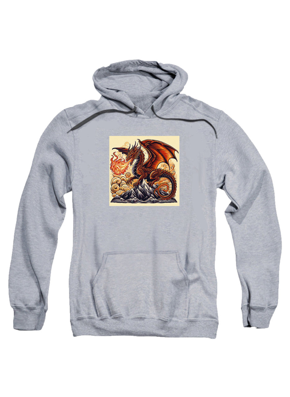 Gray Fire Dragon Hoodie