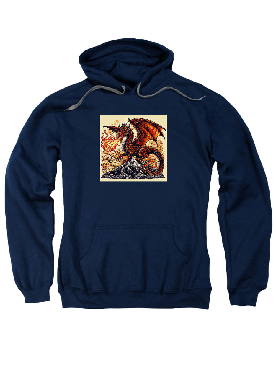 Navy Fire Dragon Hoodie