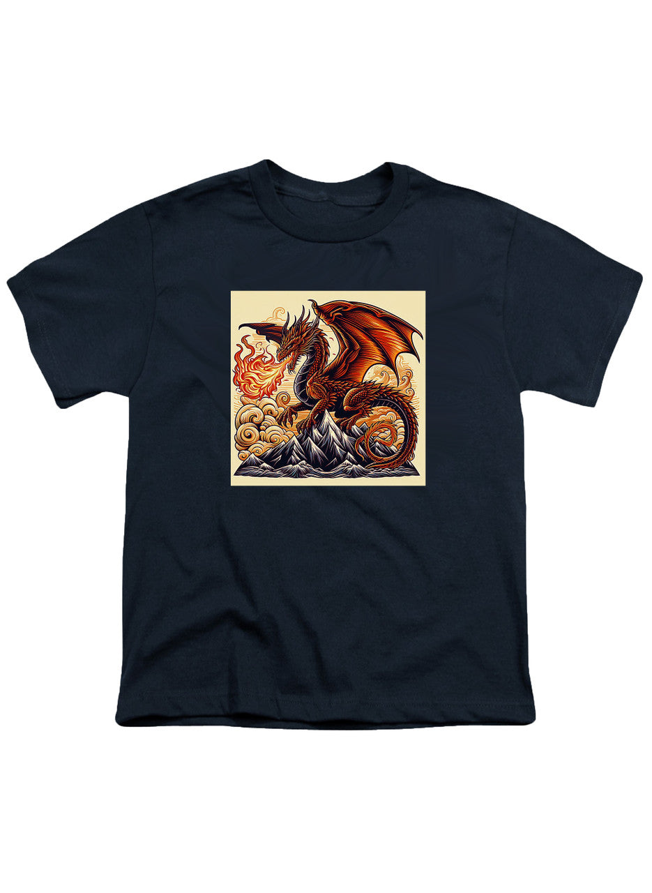 Navy Fire Dragon Youth/Toddler T-Shirt