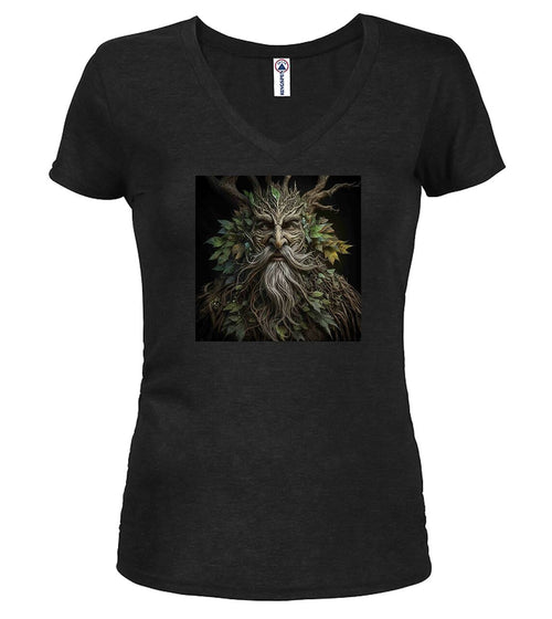 Black Forest Lord Fantasy Juniors V-Neck T-Shirt