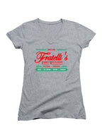 Gray Fratelli's Family Restaurant Juniors V-Neck T-Shirt